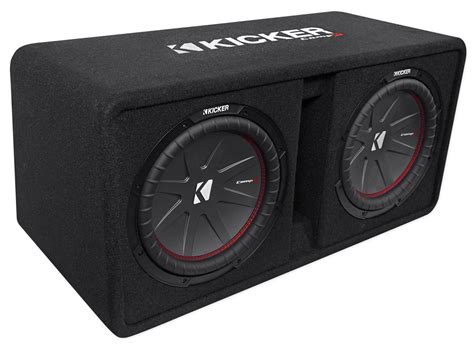Kicker 43TCWRT122 12" CompRT 2 Ohm Enclosure with Passive Radiator This enclosure contains one Kicker CompRT subwoofer in a thin enclosure with a passive radiator. . Kicker comp r 12 subwoofer